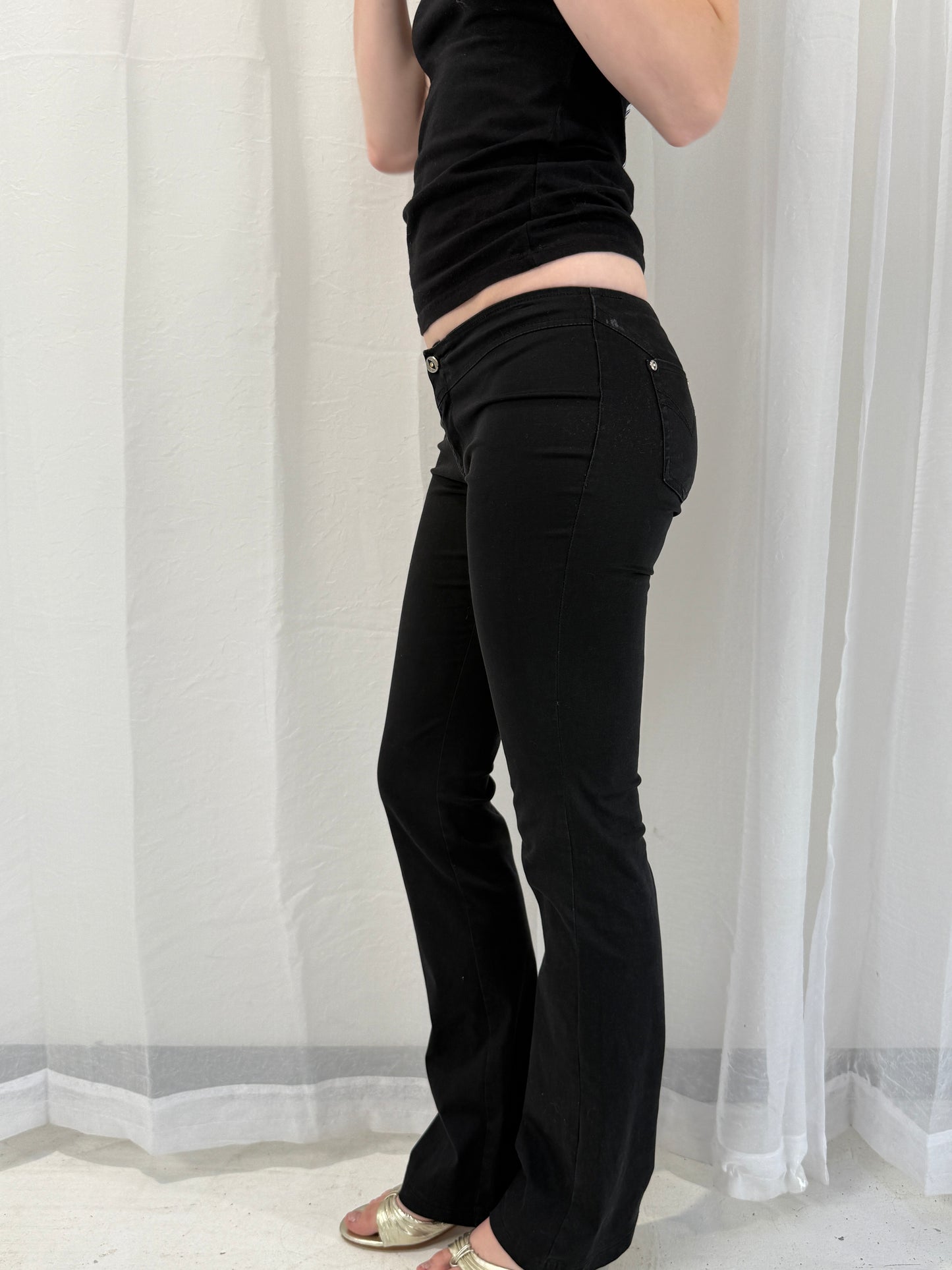 Black Low Rise Pants