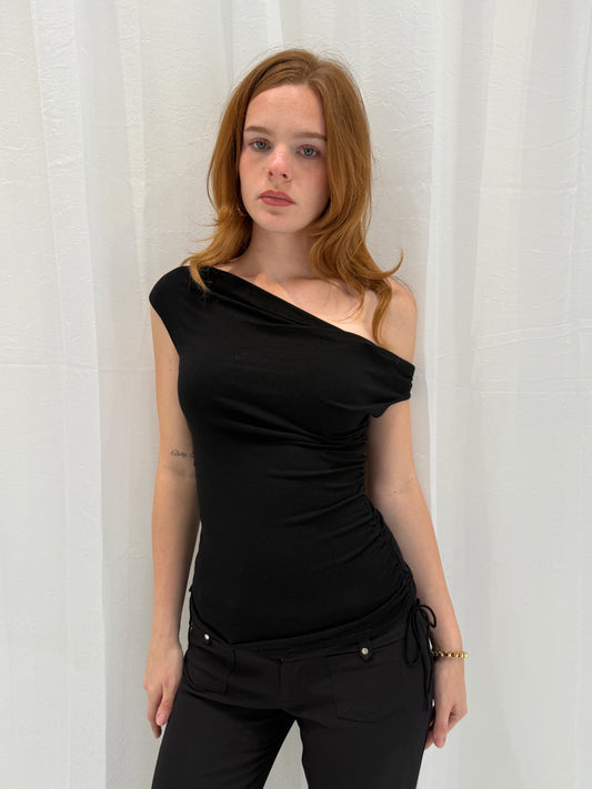 Black Slouchy Top