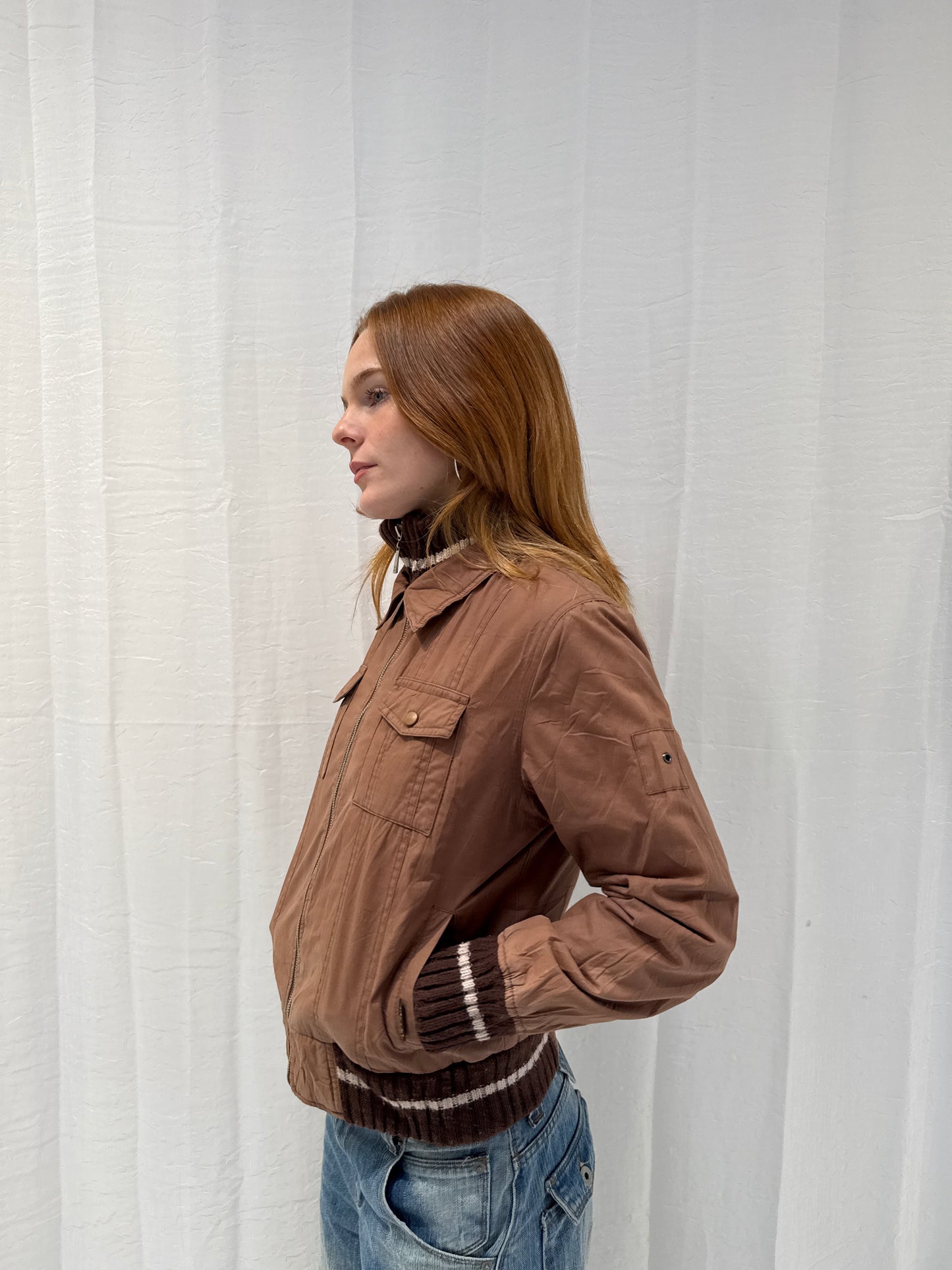 Brown Zip Up Jacket