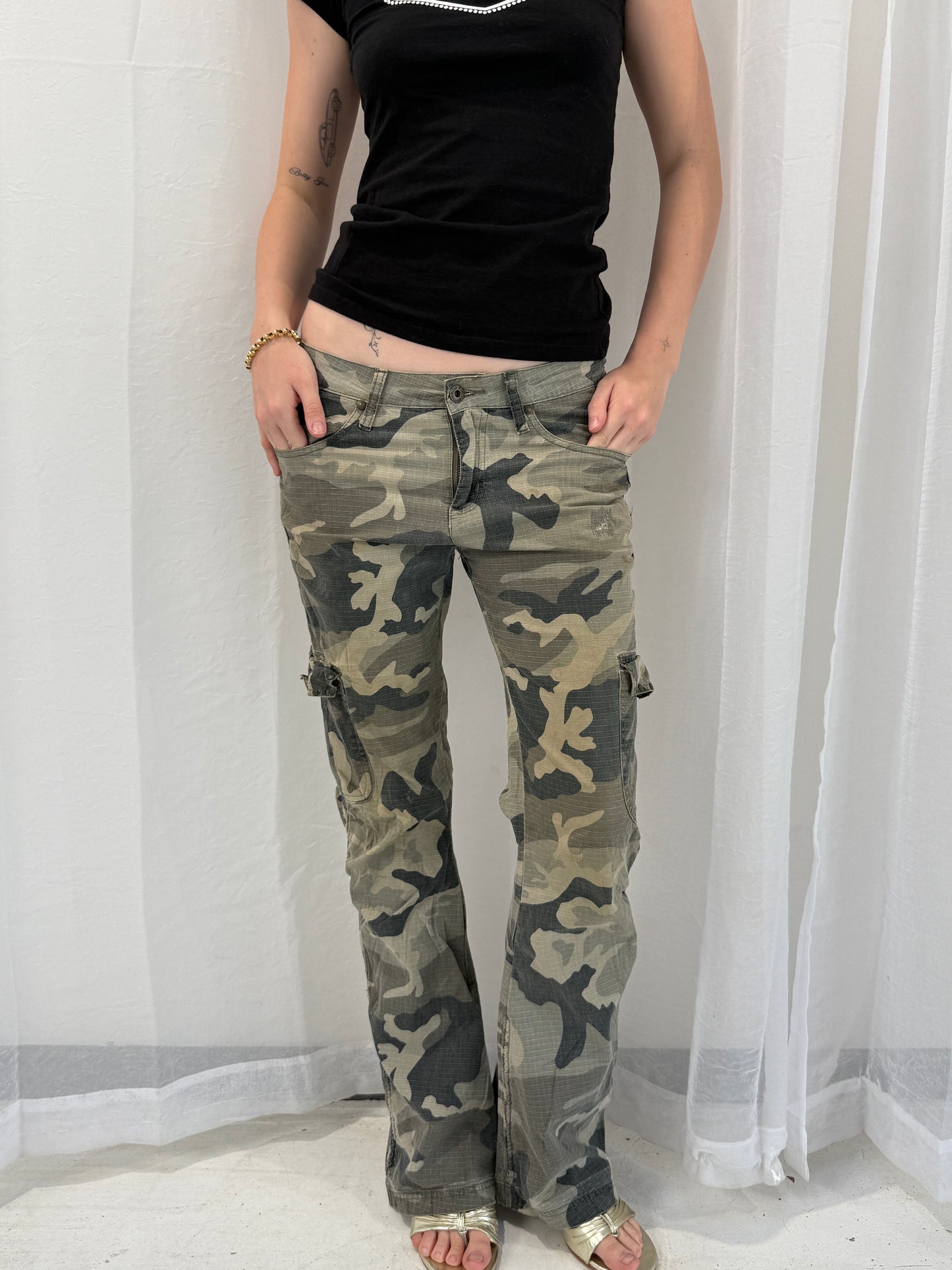 Low Rise Camo Pants