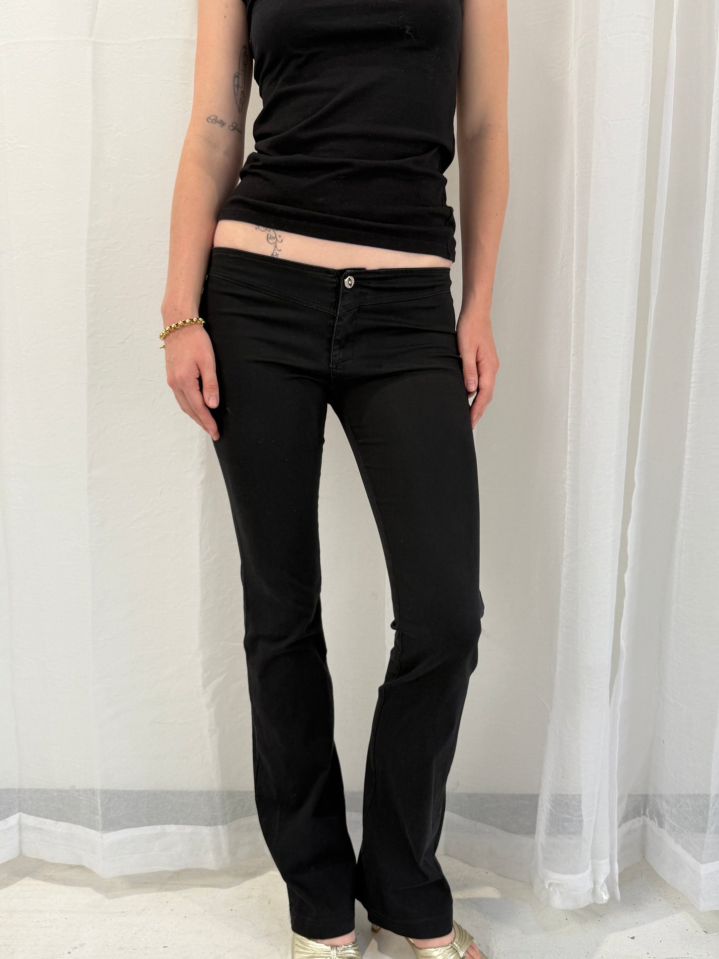 Black Low Rise Pants