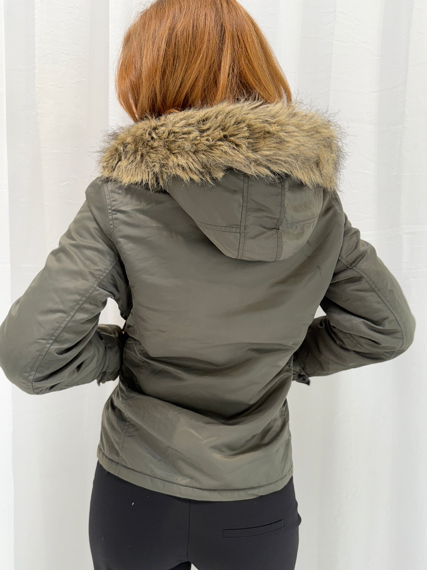Khaki Army Hysteric Glamour Puffer Jacket